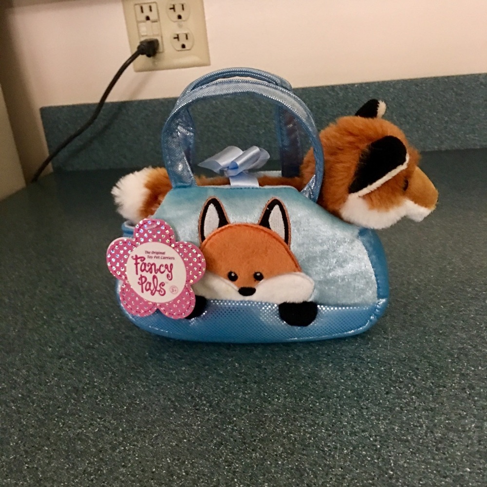 Little girls purse with stuffed fox